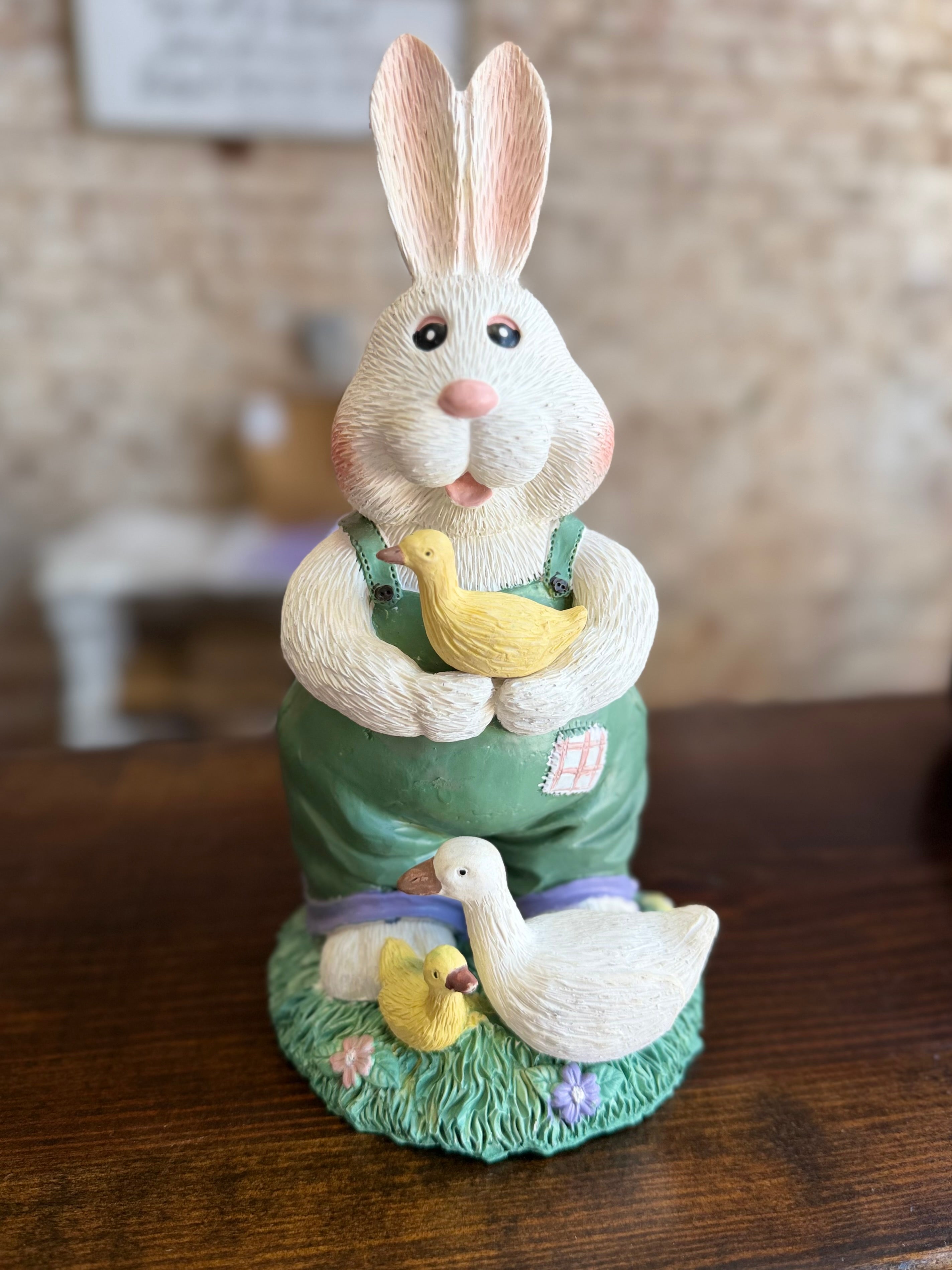 Spring Bunny & Duck Figurine