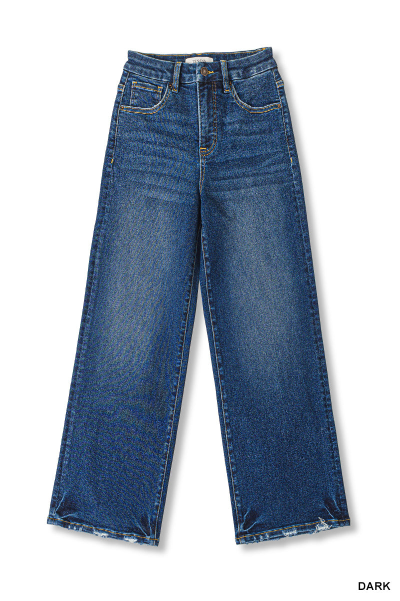 Dahlia Cropped Wide Leg Jeans