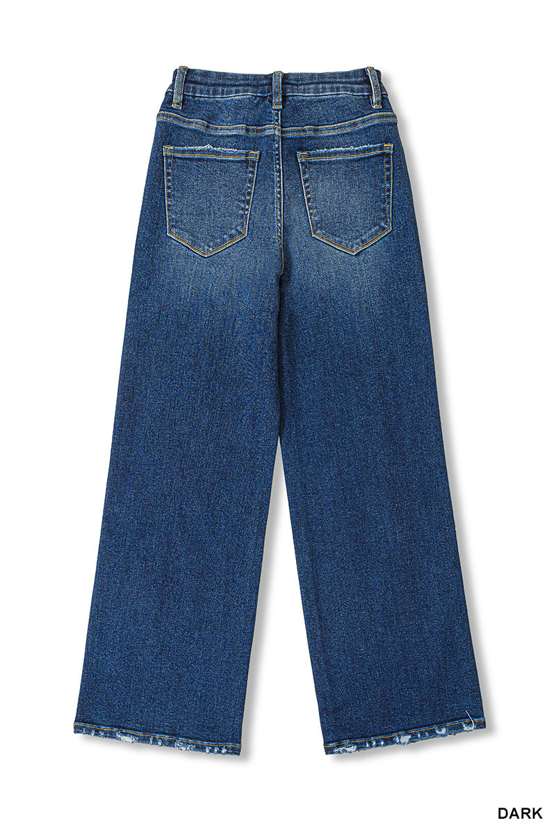 Dahlia Cropped Wide Leg Jeans