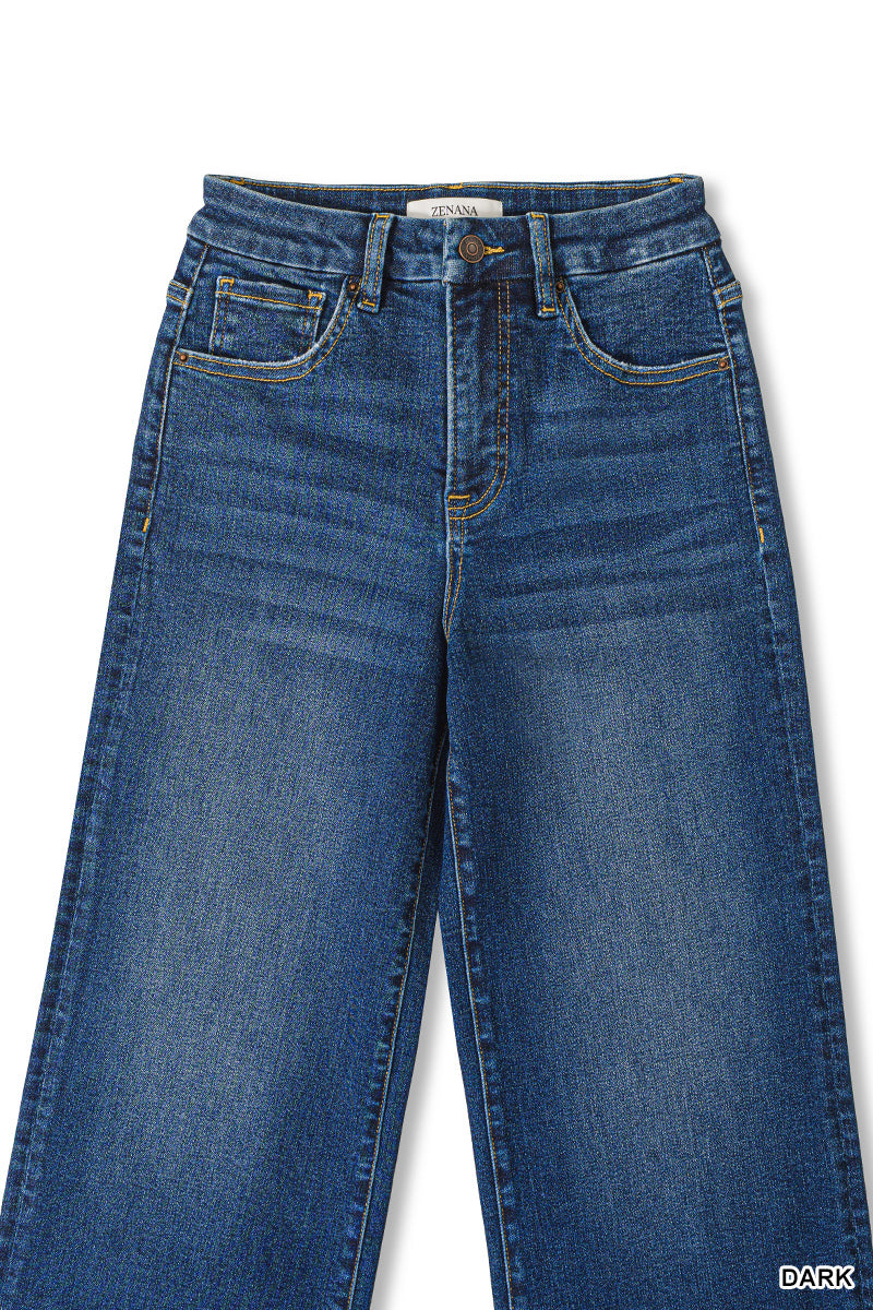 Dahlia Cropped Wide Leg Jeans