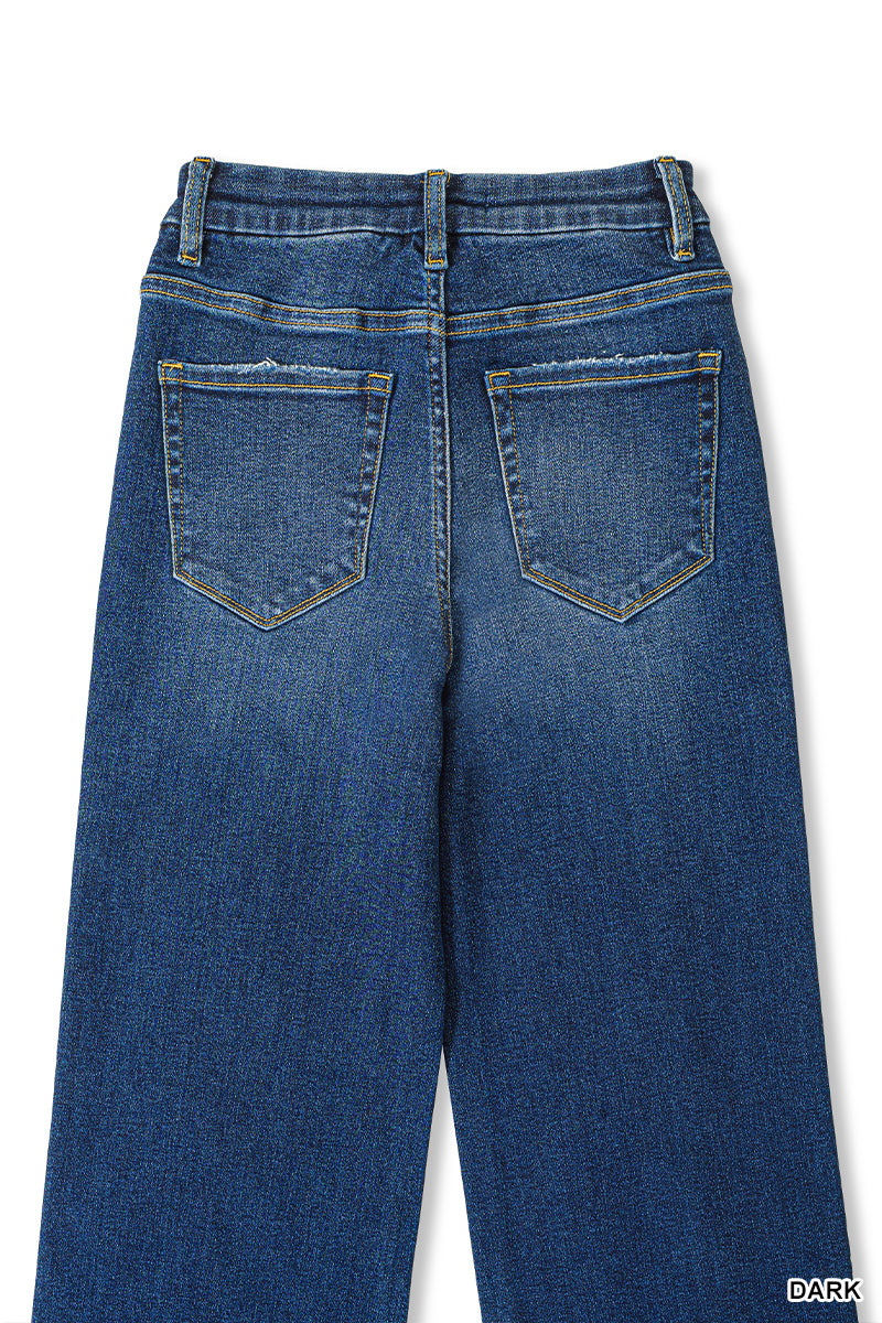 Dahlia Cropped Wide Leg Jeans