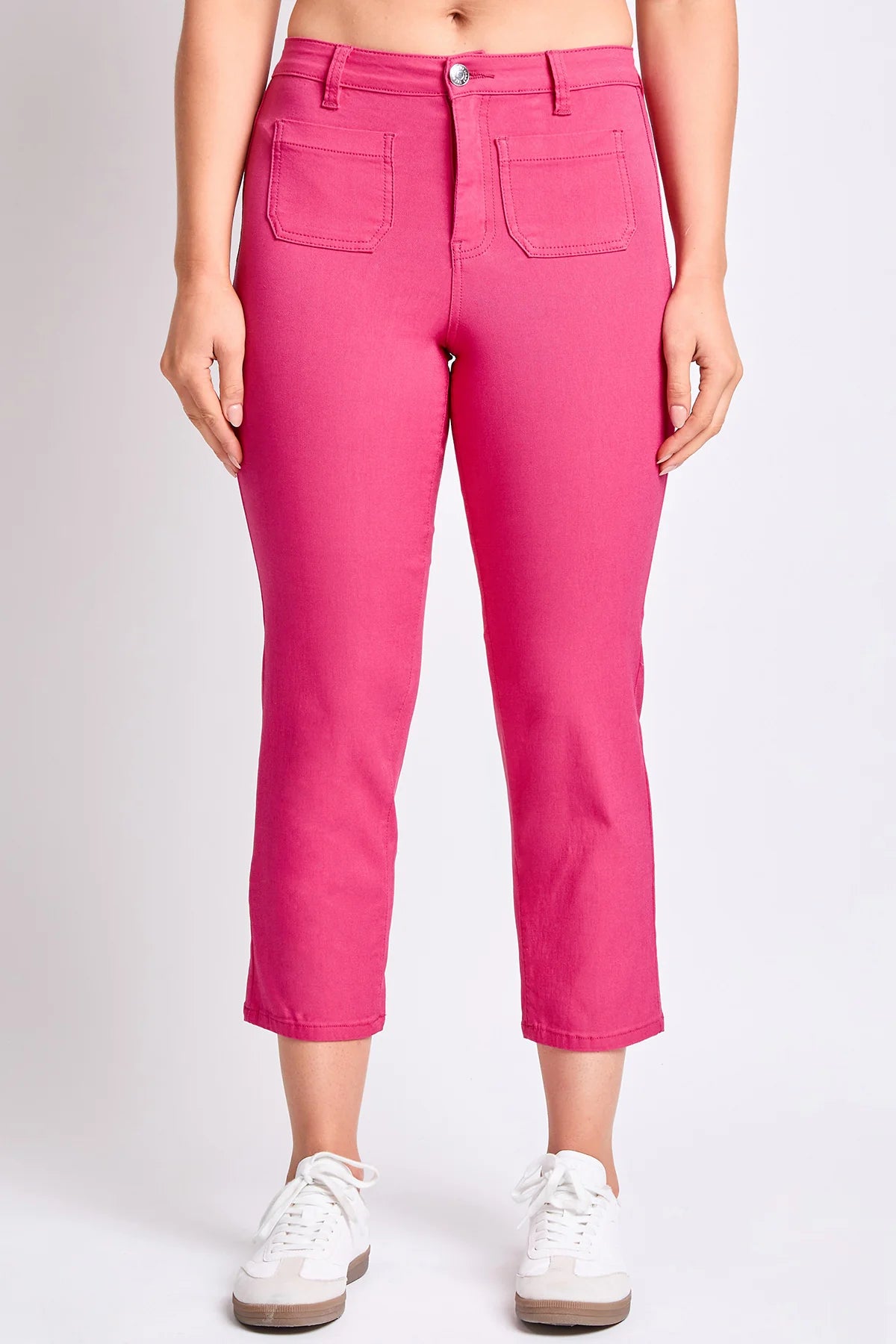 YMI Hyperstretch Cropped Pants - Pink