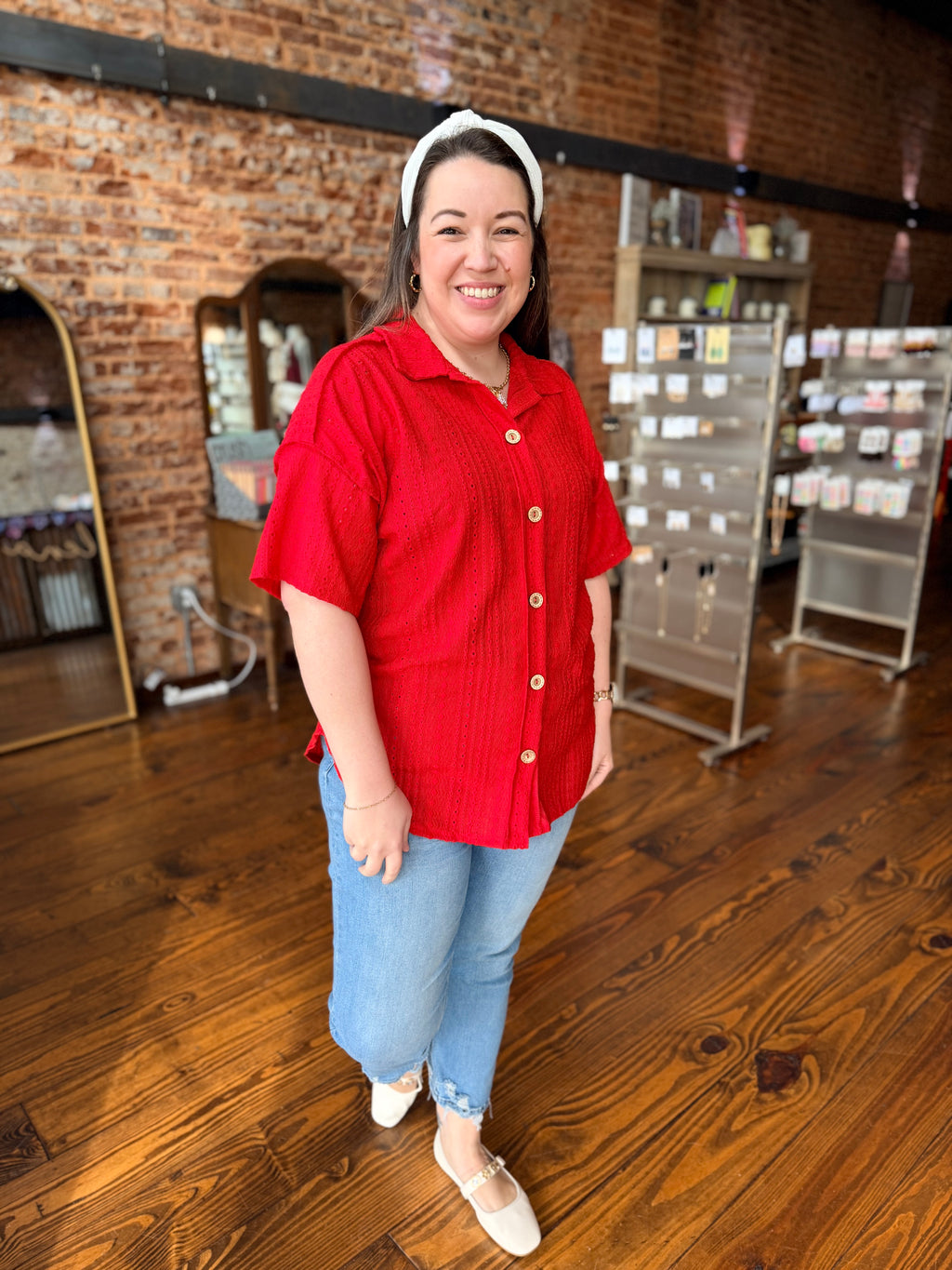 All the Right Reasons Button-up Blouse