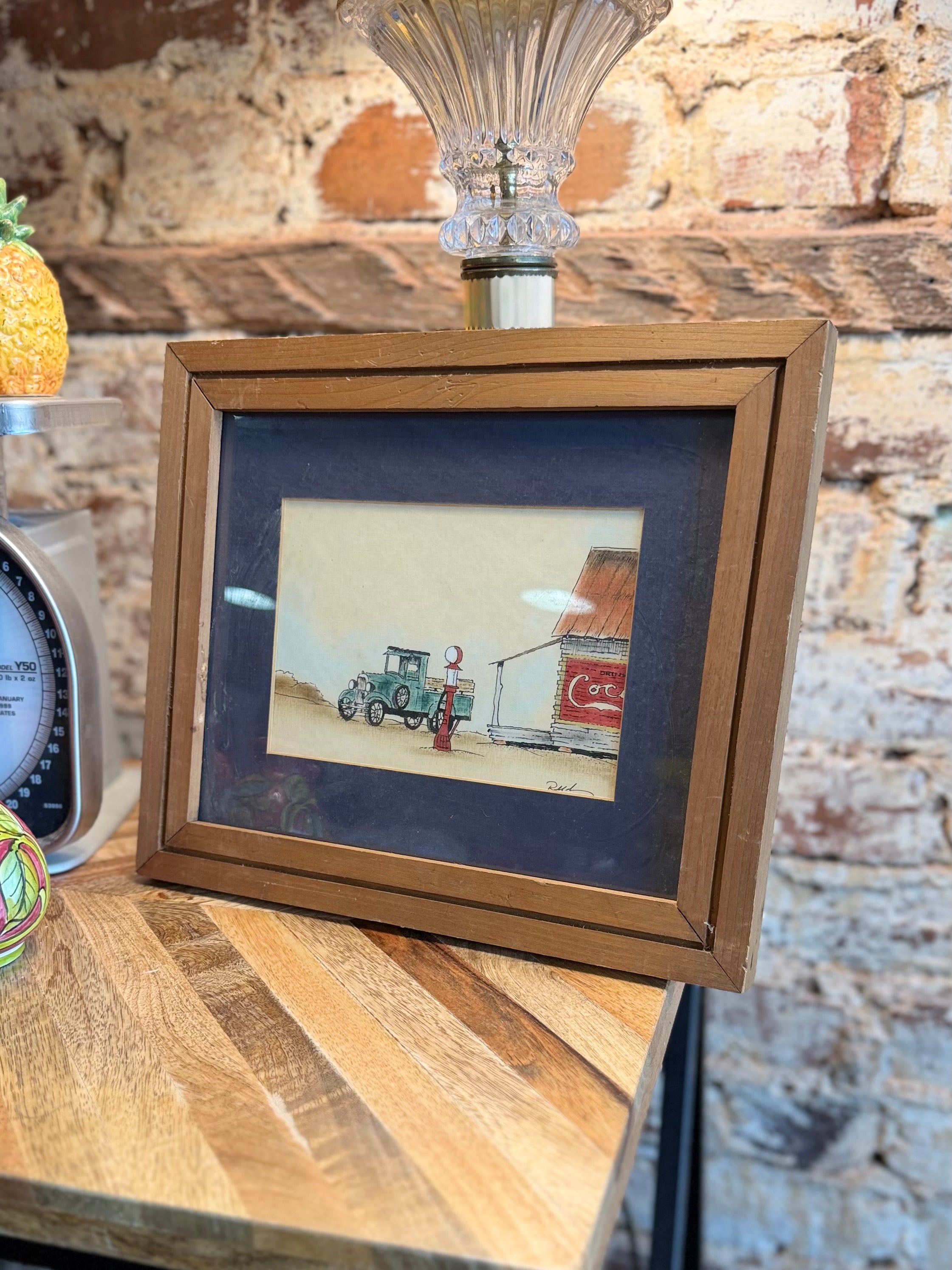 Vintage Truck & Coca-Cola Framed Americana Print