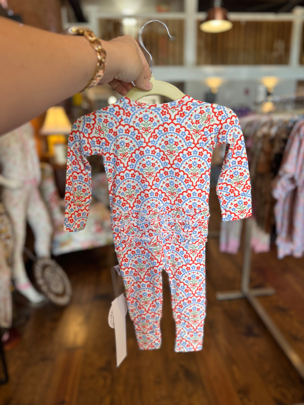 Americana Bloom Bamboo Zippie Pajamas