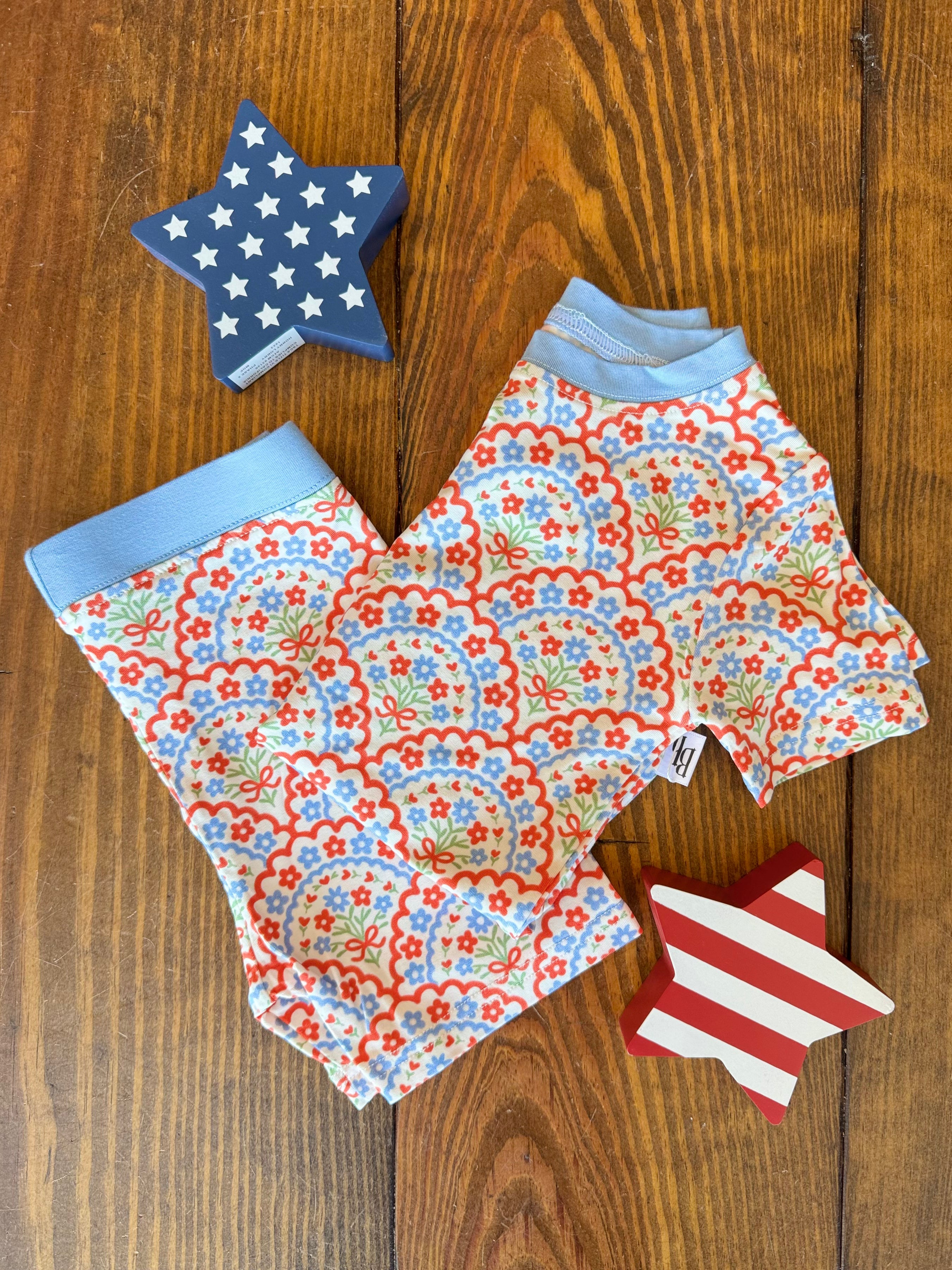 Americana Bloom Bamboo Pajamas Set