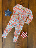 Americana Bloom Bamboo Zippie Pajamas