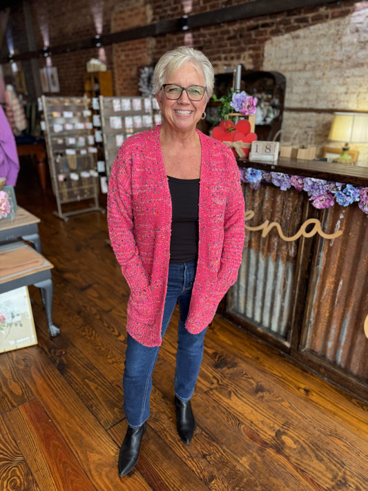 Pink Popcorn Cardigan