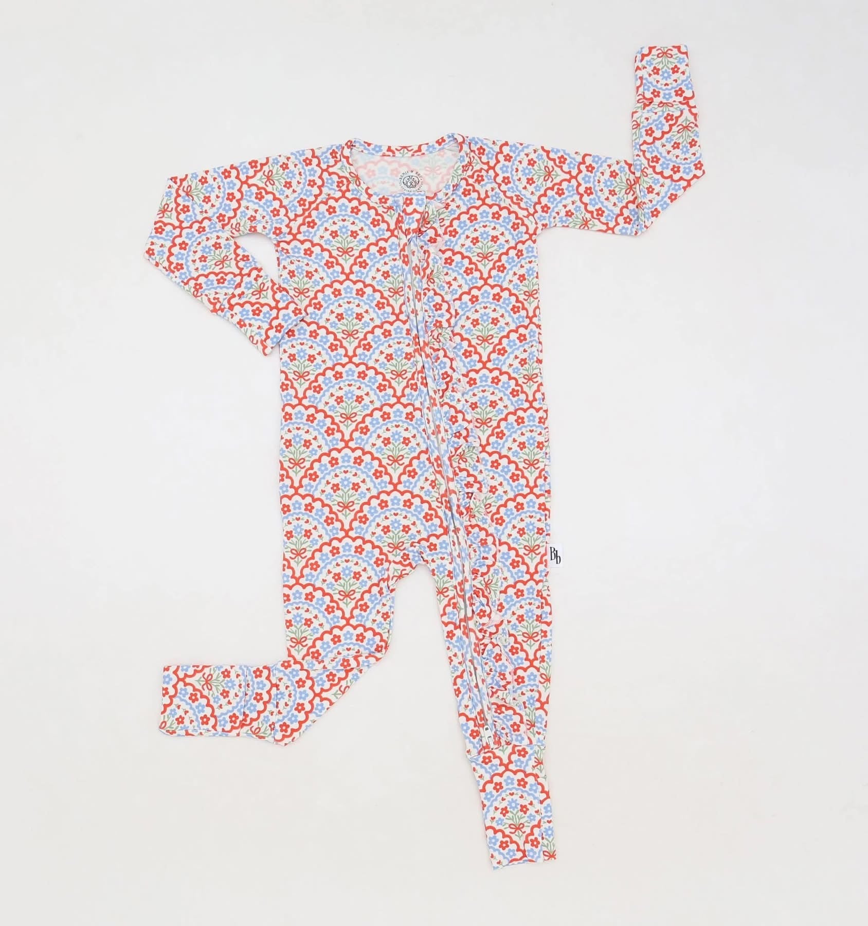 Americana Bloom Bamboo Zippie Pajamas