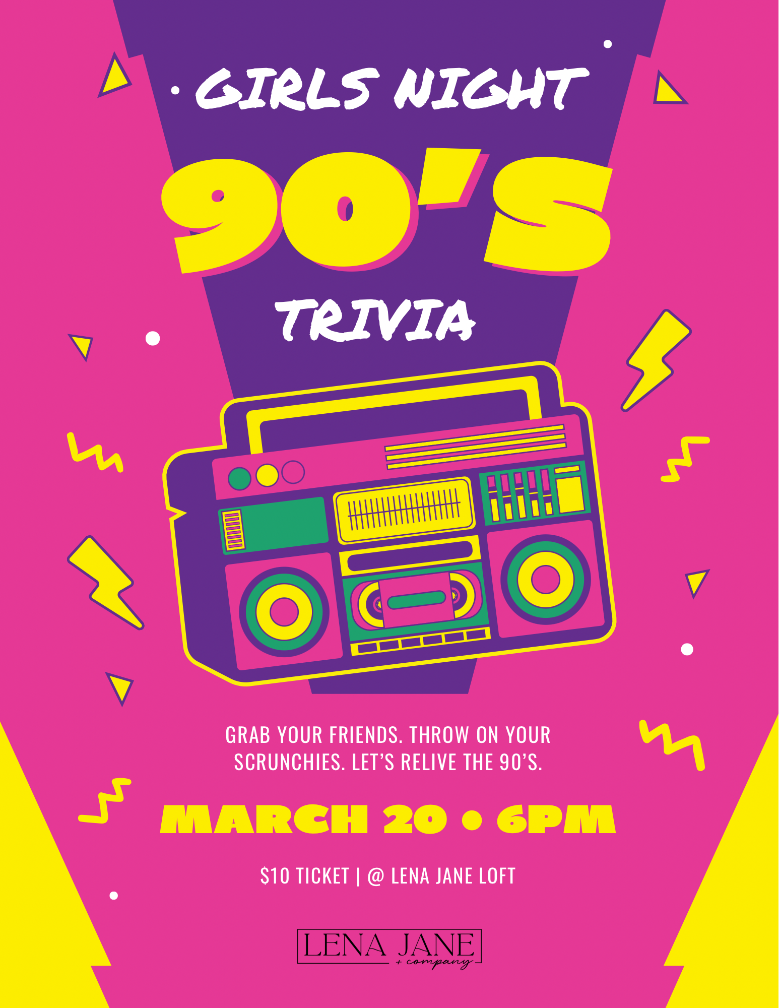 90's Trivia Girls Night | March 20