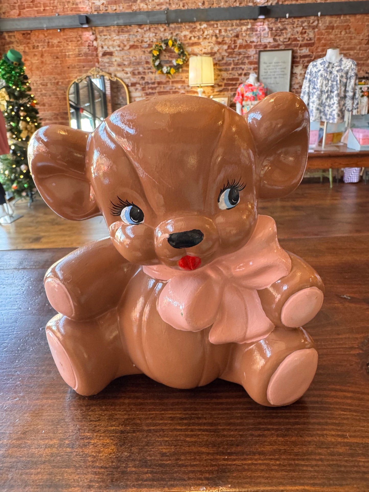 Pink Teddy Ceramic Bank