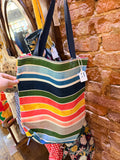 Sturdy Shopping Tote – Multicolor Stripes