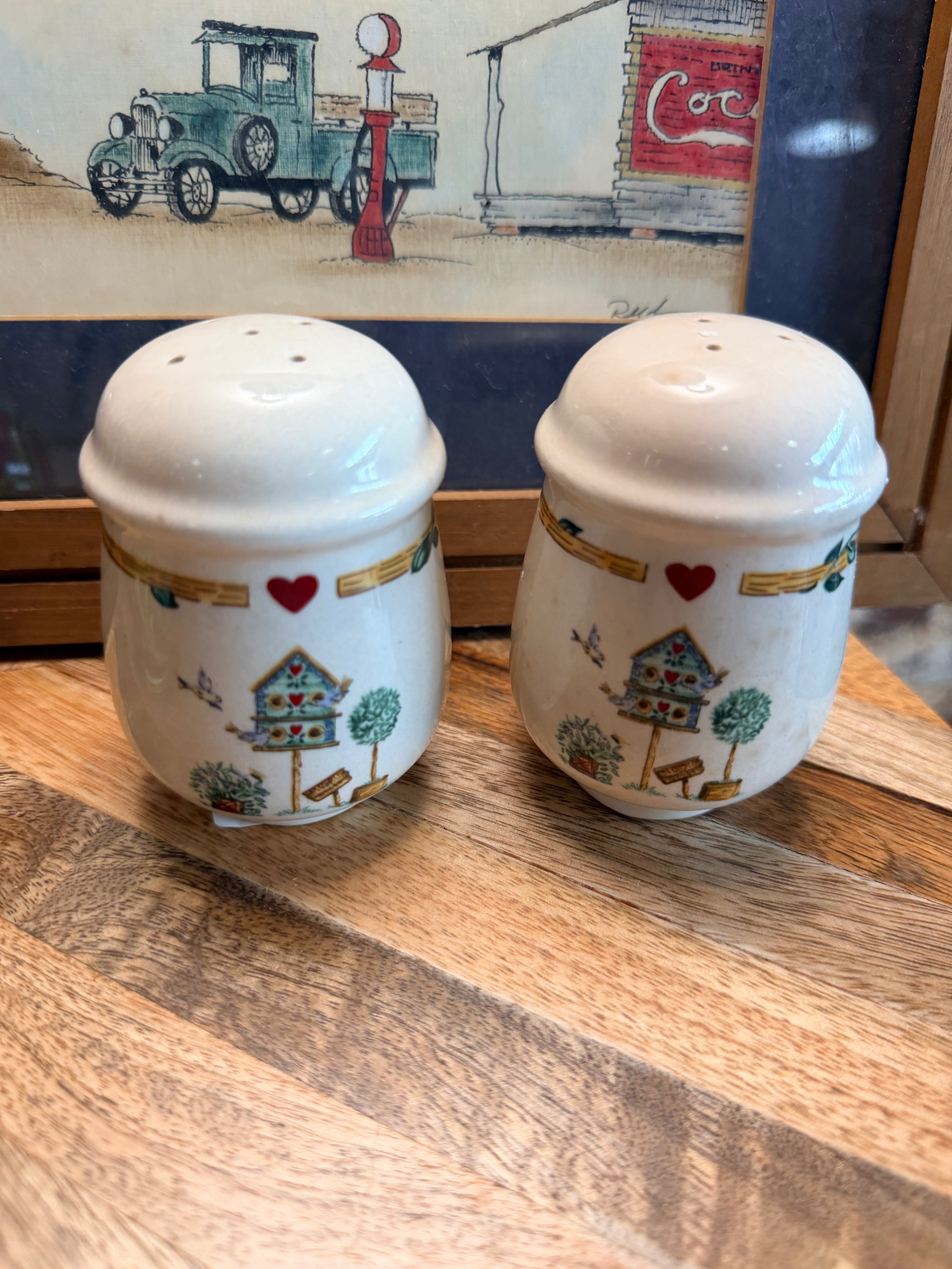 Vintage-Inspired Birdhouse Salt & Pepper Shaker Set