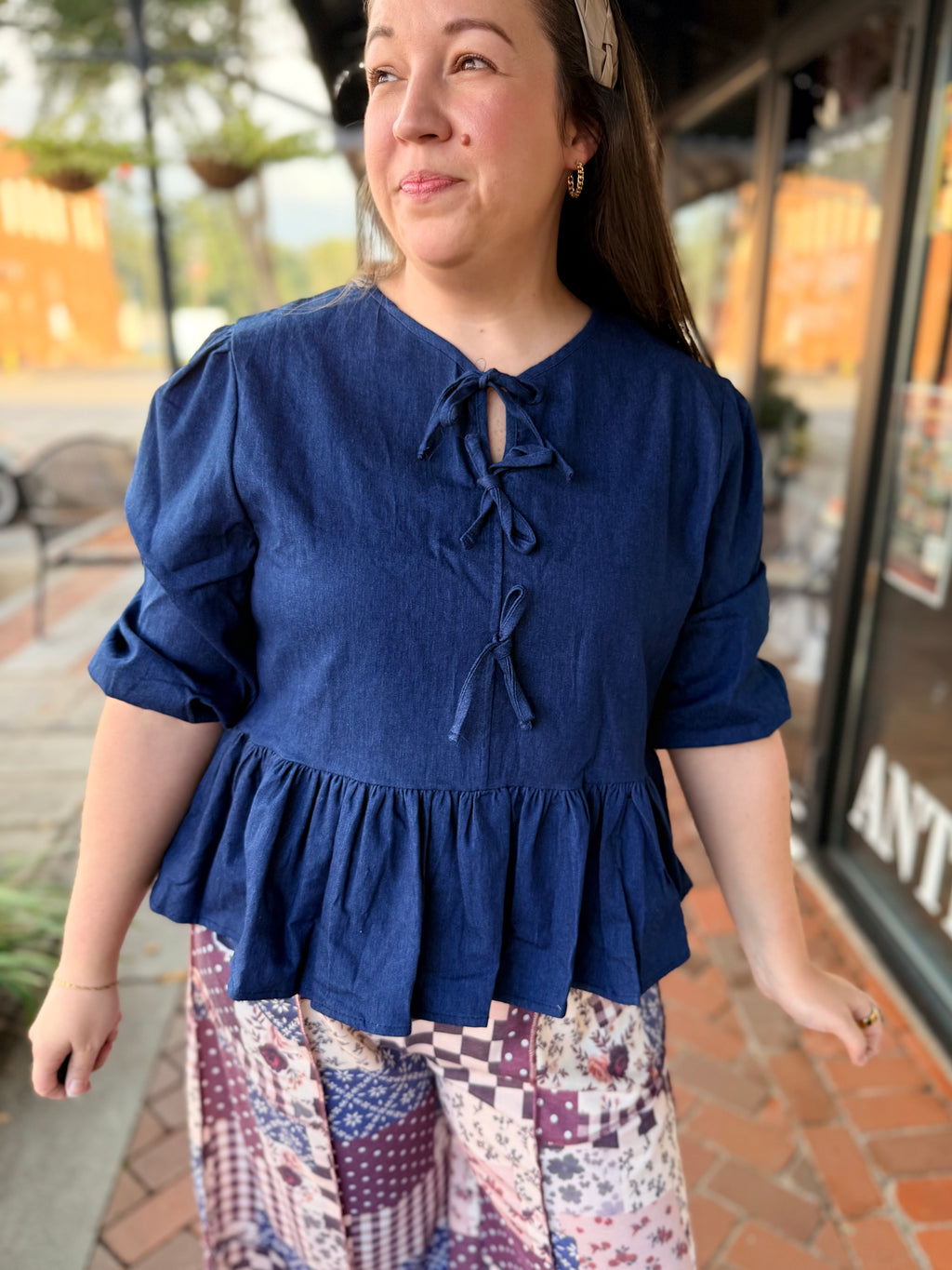 The Tied Together Chambray Top