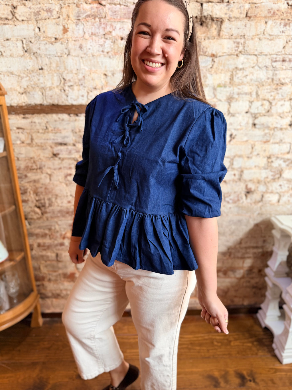 The Tied Together Chambray Top