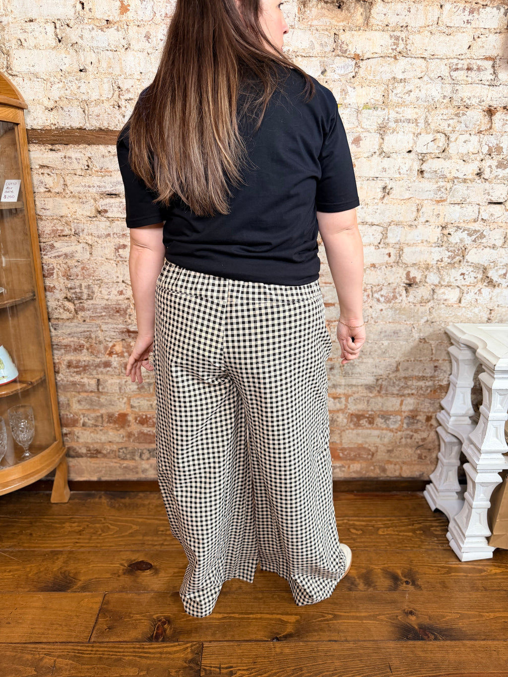 Check Please Wide Leg Pants