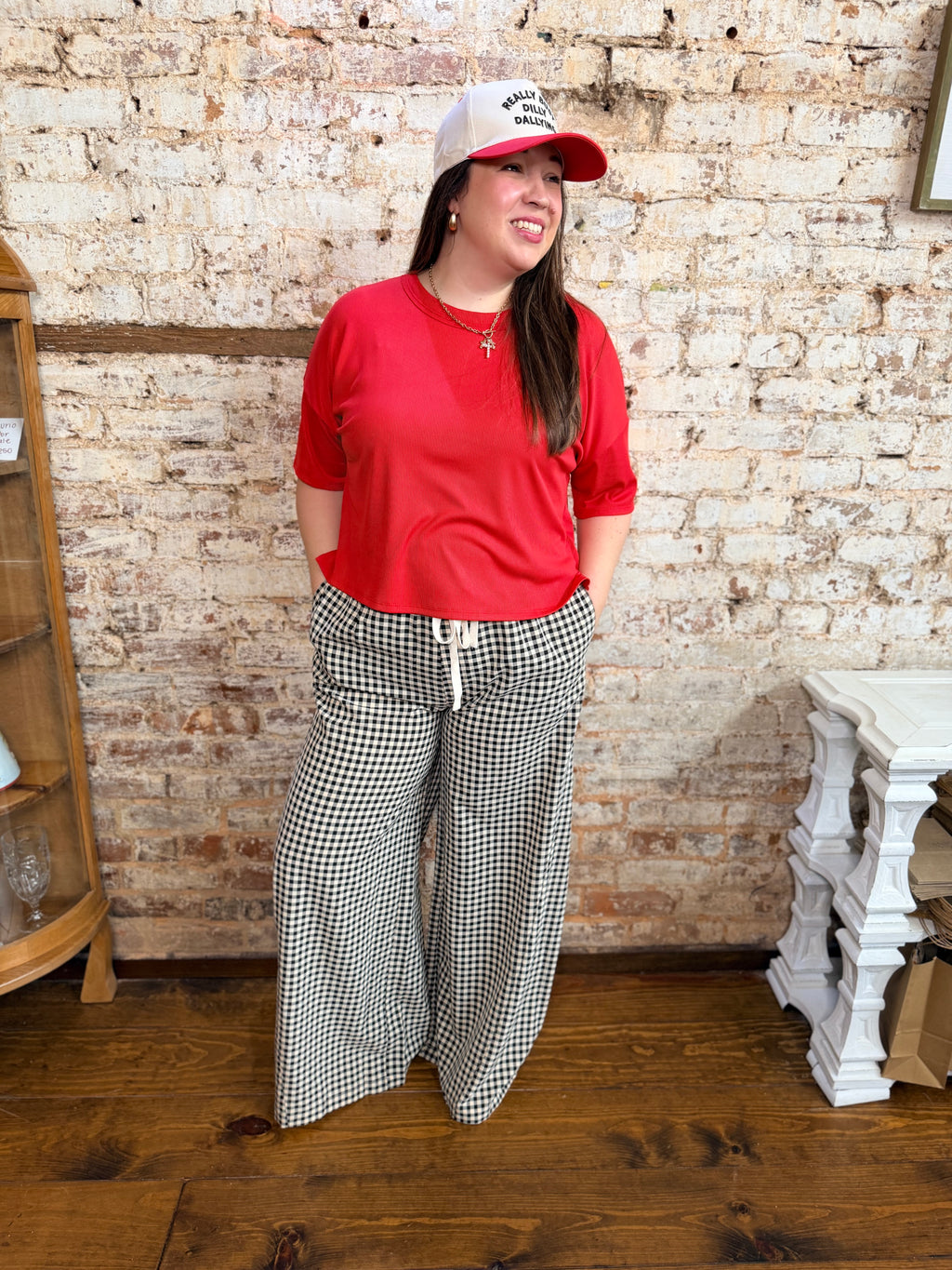 Check Please Wide Leg Pants