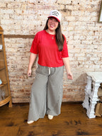 Check Please Wide Leg Pants