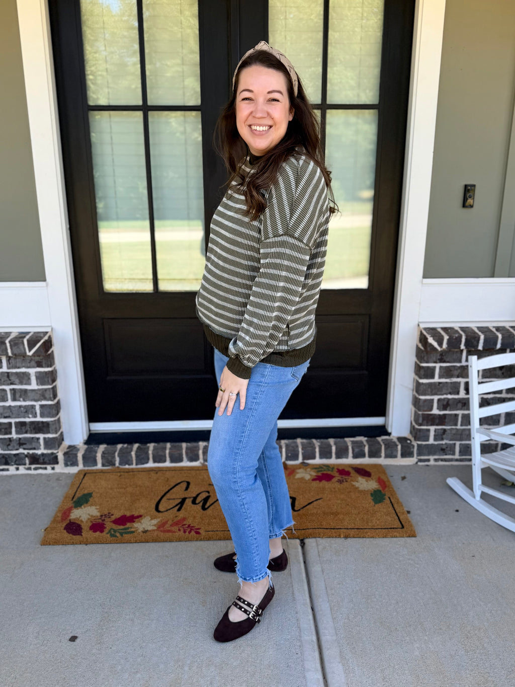Falling Into Cozy Striped Sweater