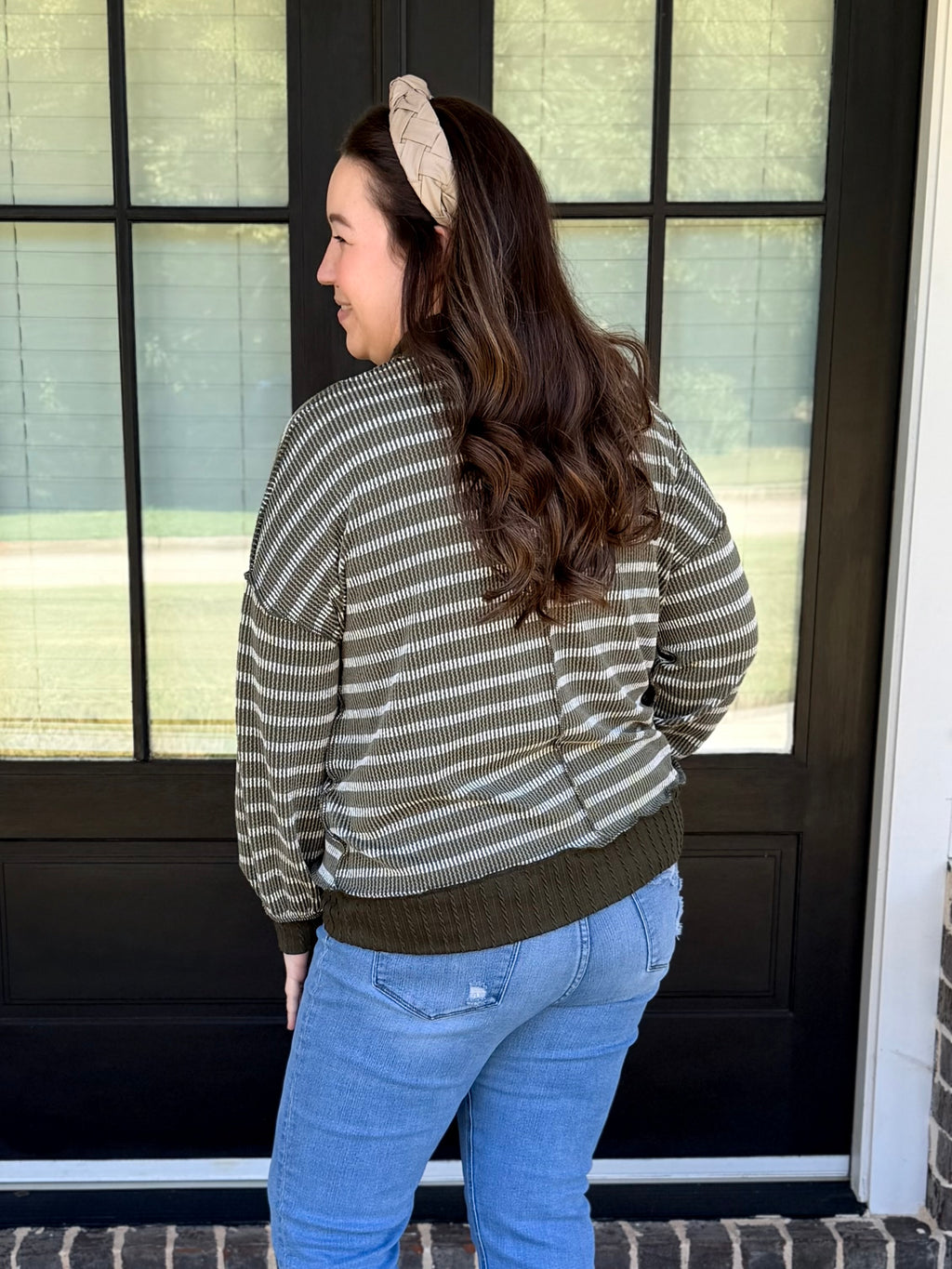 Falling Into Cozy Striped Sweater