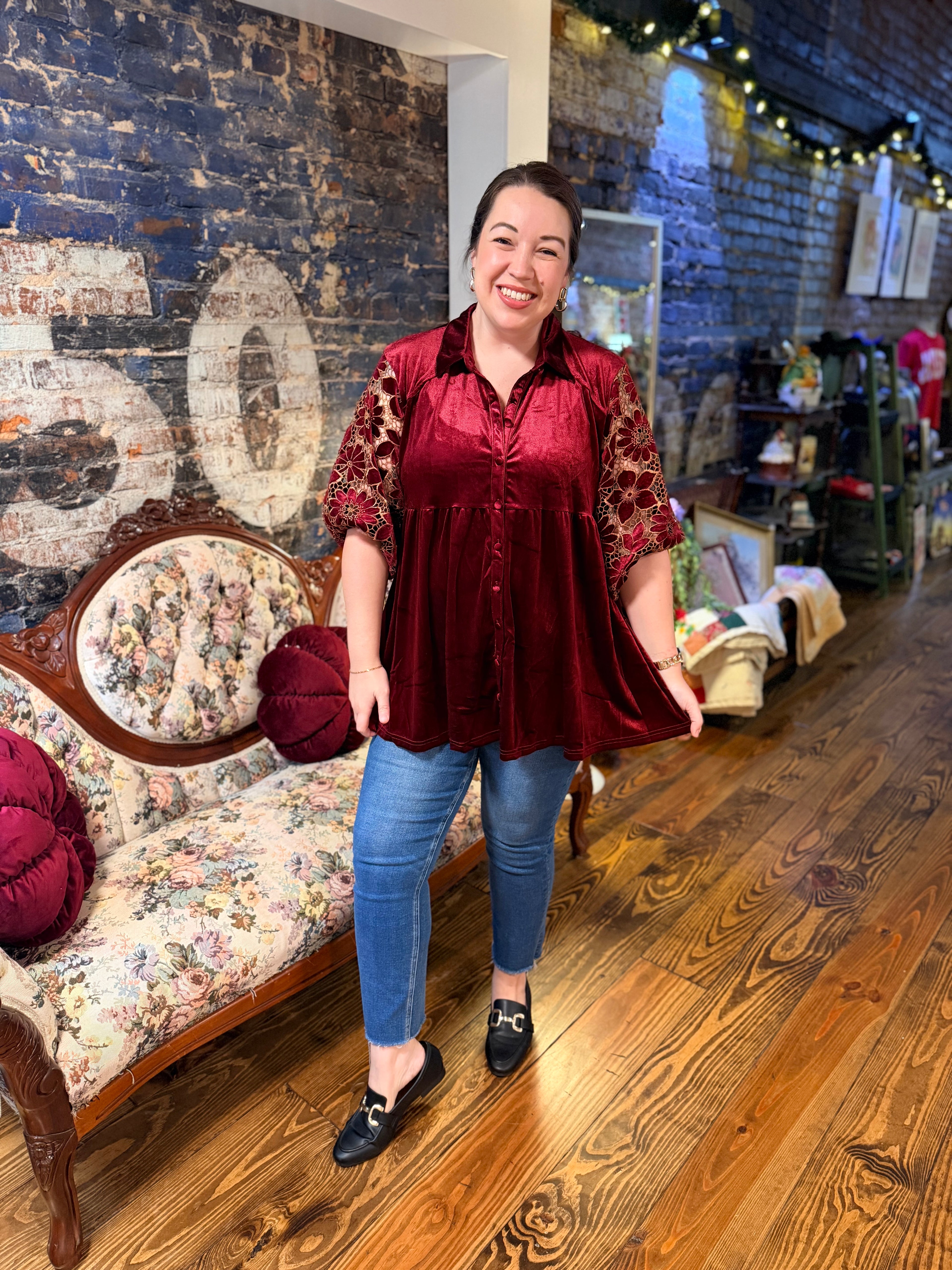 The Velvet Bloom Blouse