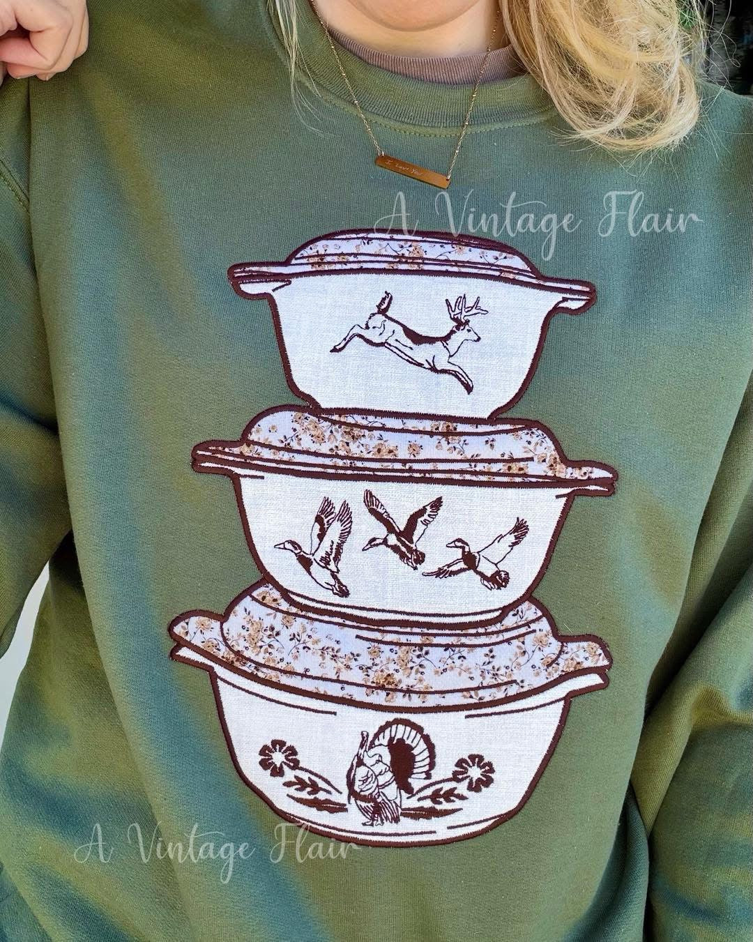 A Vintage Flair Vintage Dish Sweatshirt