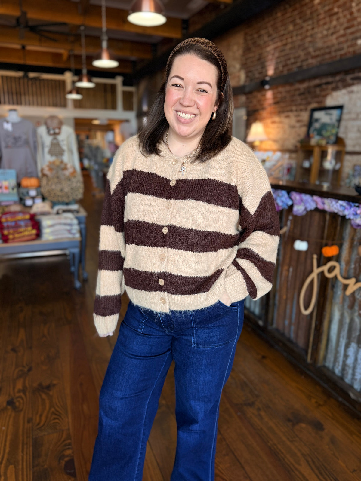 Cozy Little Crush Striped Cardigan