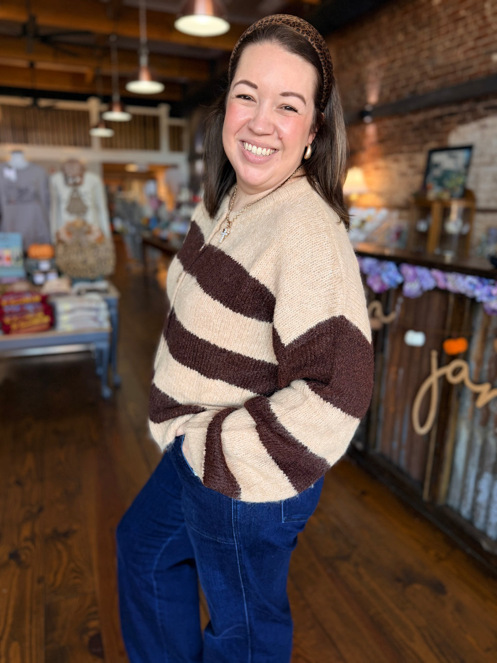 Cozy Little Crush Striped Cardigan