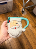 LANG Winking Santa Ceramic Christmas Mug