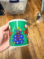 Retro Santa & Reindeer Christmas Mug