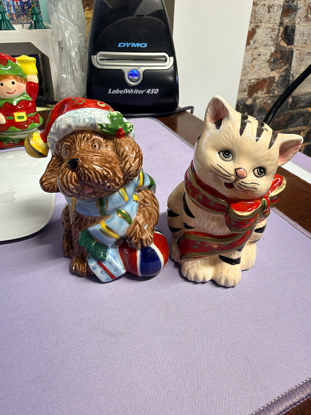 Christmas Puppy & Kitten Salt and Pepper Shakers