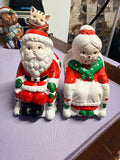 Vintage Santa & Mrs. Claus Salt & Pepper Shaker Set