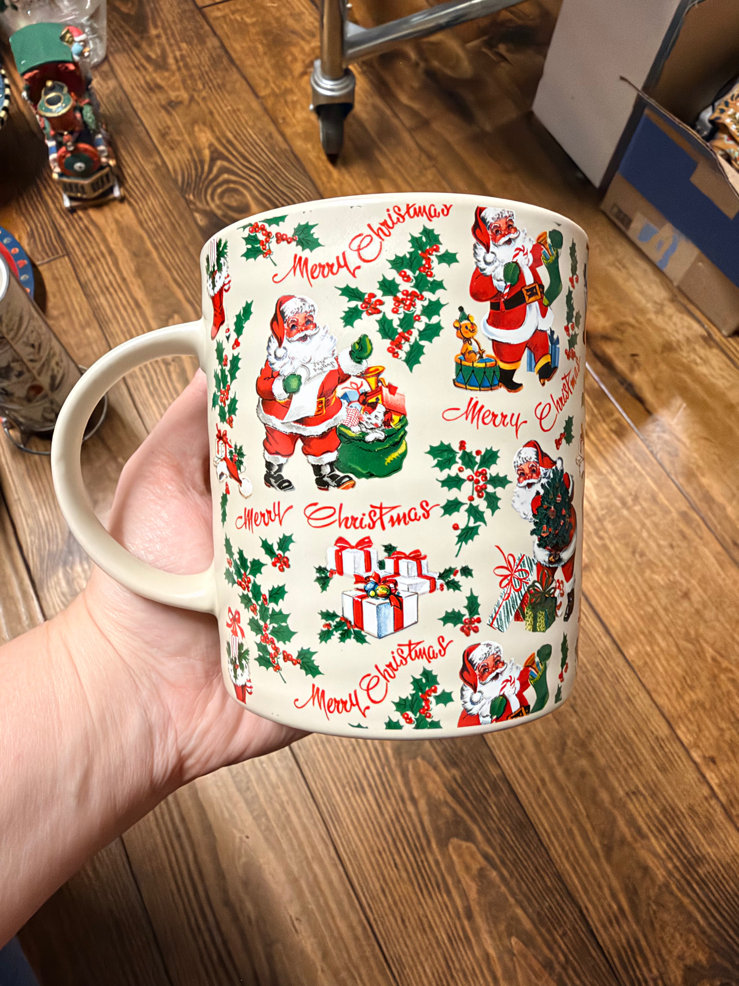 Oversized Santa Christmas Mug