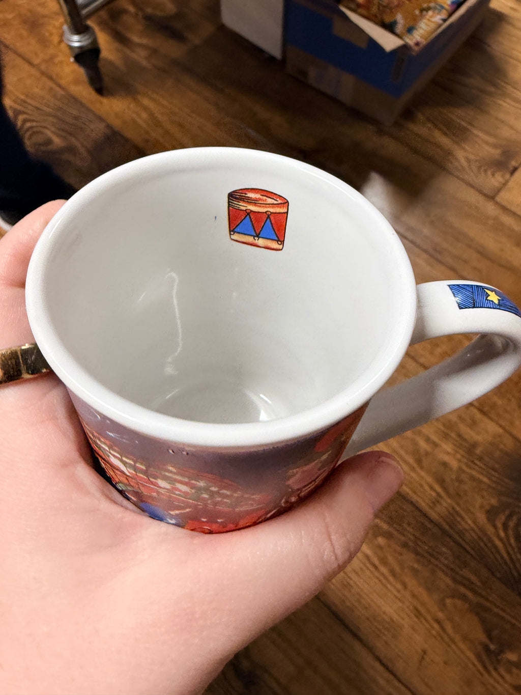 Vintage Illustrated Little Drummer Boy Christmas Mug