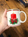 Christmas Candle with Rope Trim Mug