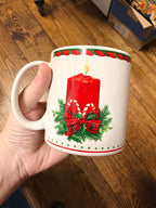 Christmas Candle with Rope Trim Mug