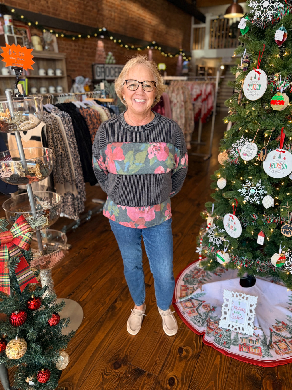 The Weekend Bloom Colorblock Top