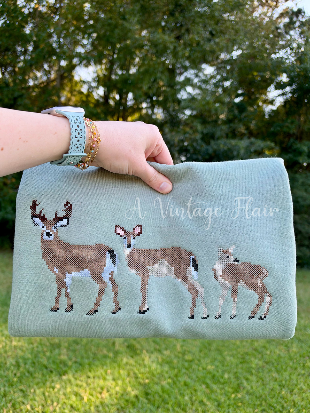 A Vintage Flair Deer Sweatshirt