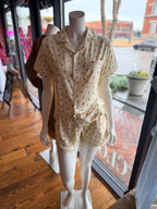 Gingham Cherries Bamboo Pajamas Set - Adult