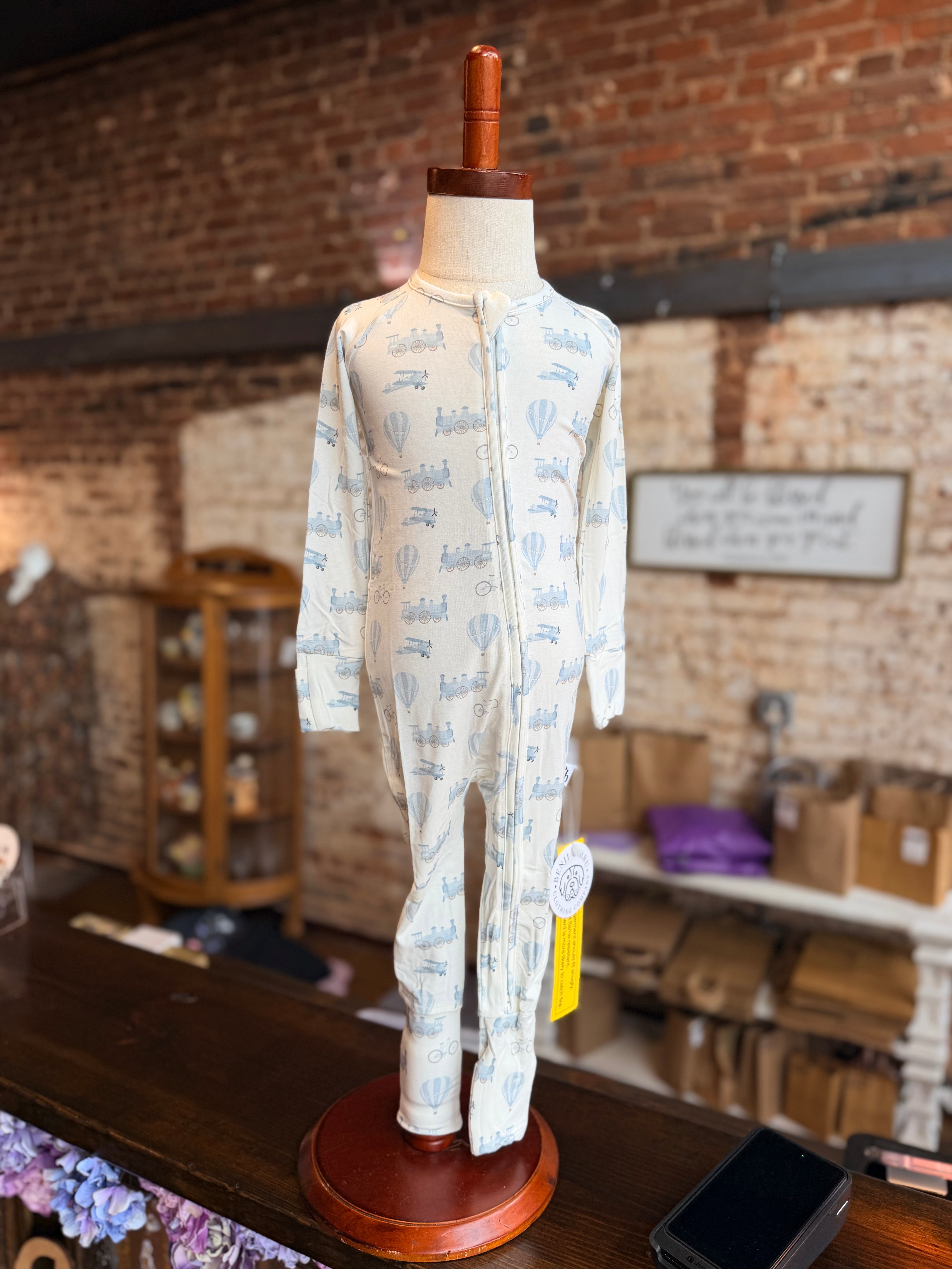 Little Travelers Bamboo Zippie Pajamas