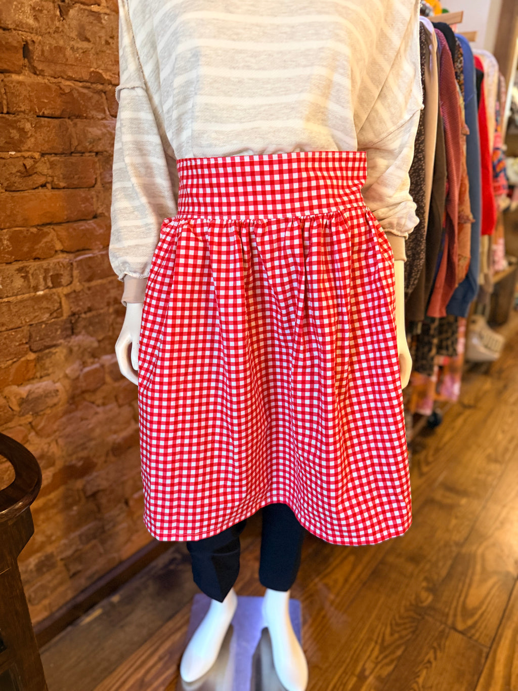 Checkered Waist Apron