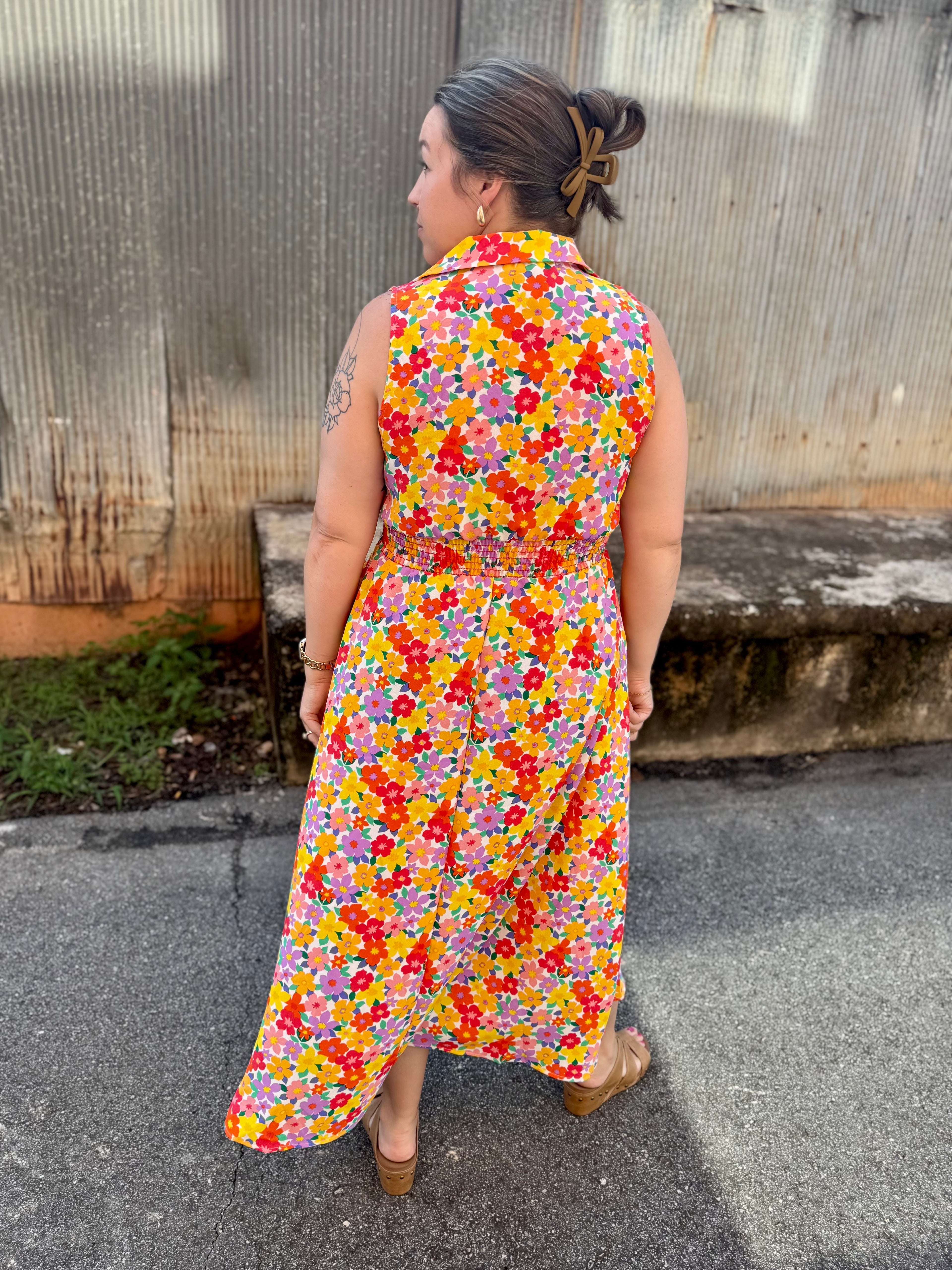 Bloom Bright Midi Dress