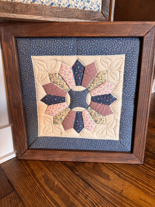 Blue Framed Quilt Square (19x19)