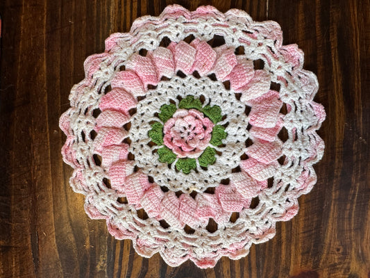 Pink Lace Doilie