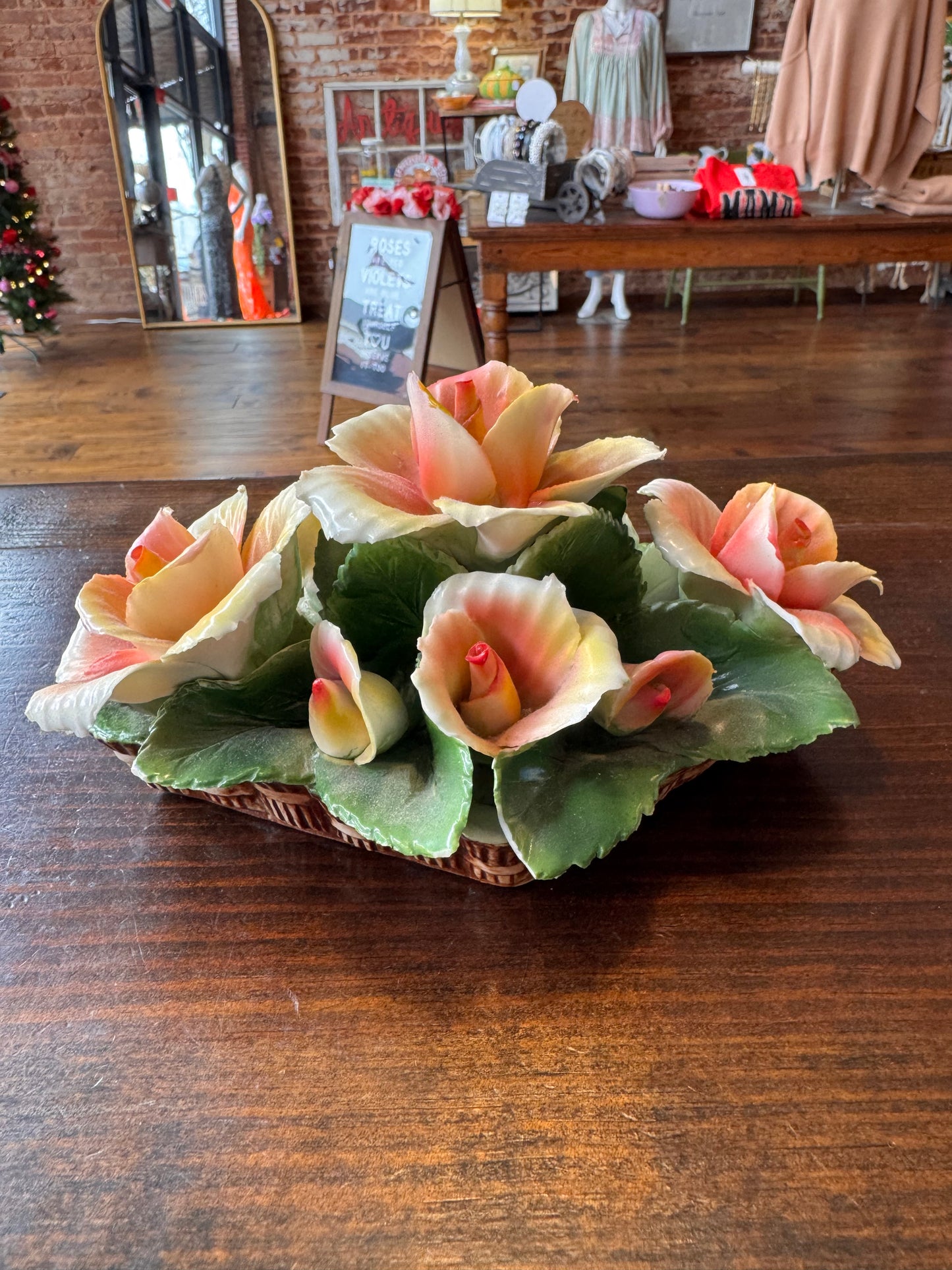 Porcelain Flower Basket