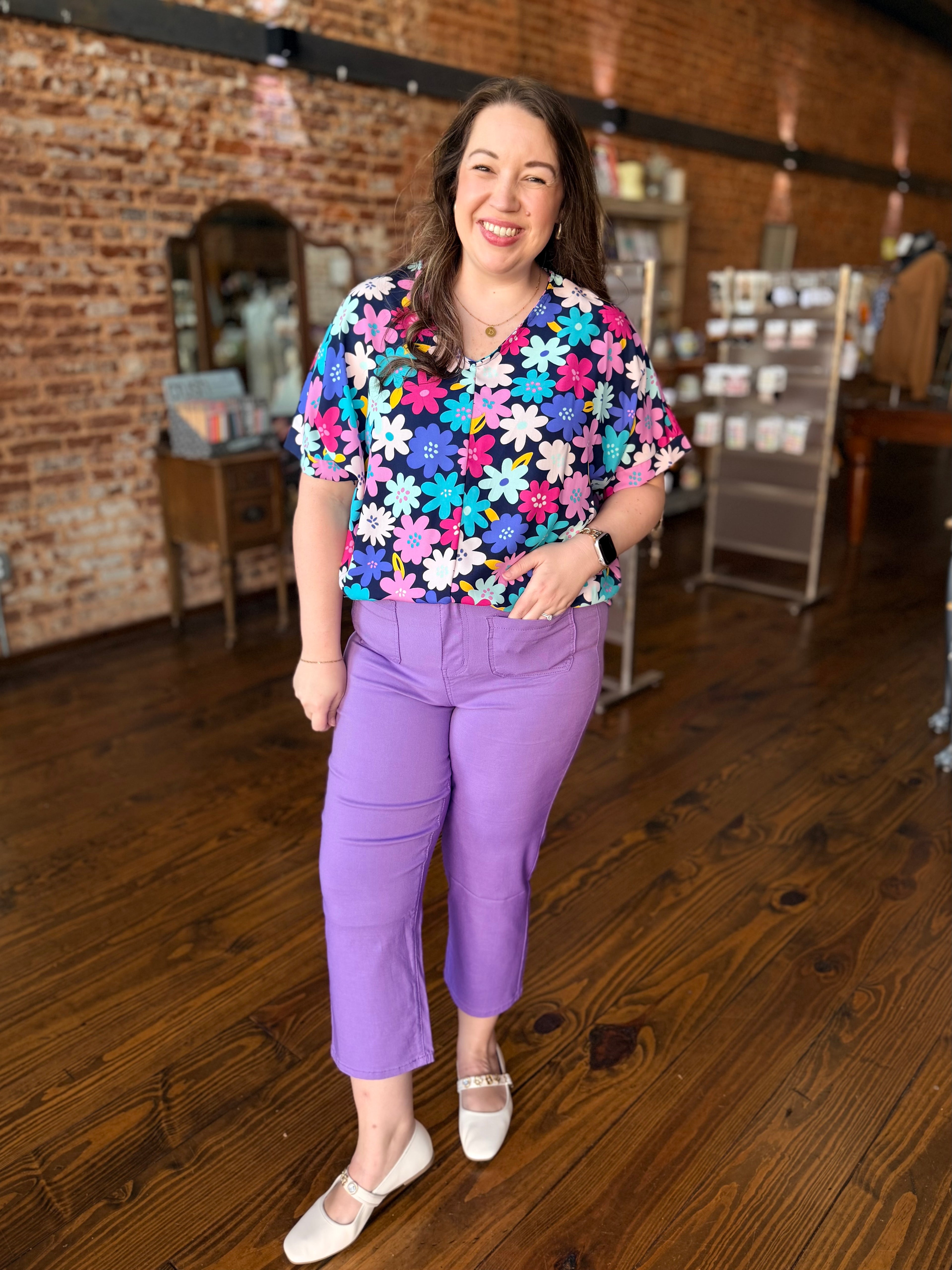 YMI Hyperstretch Cropped Pants - Orchid