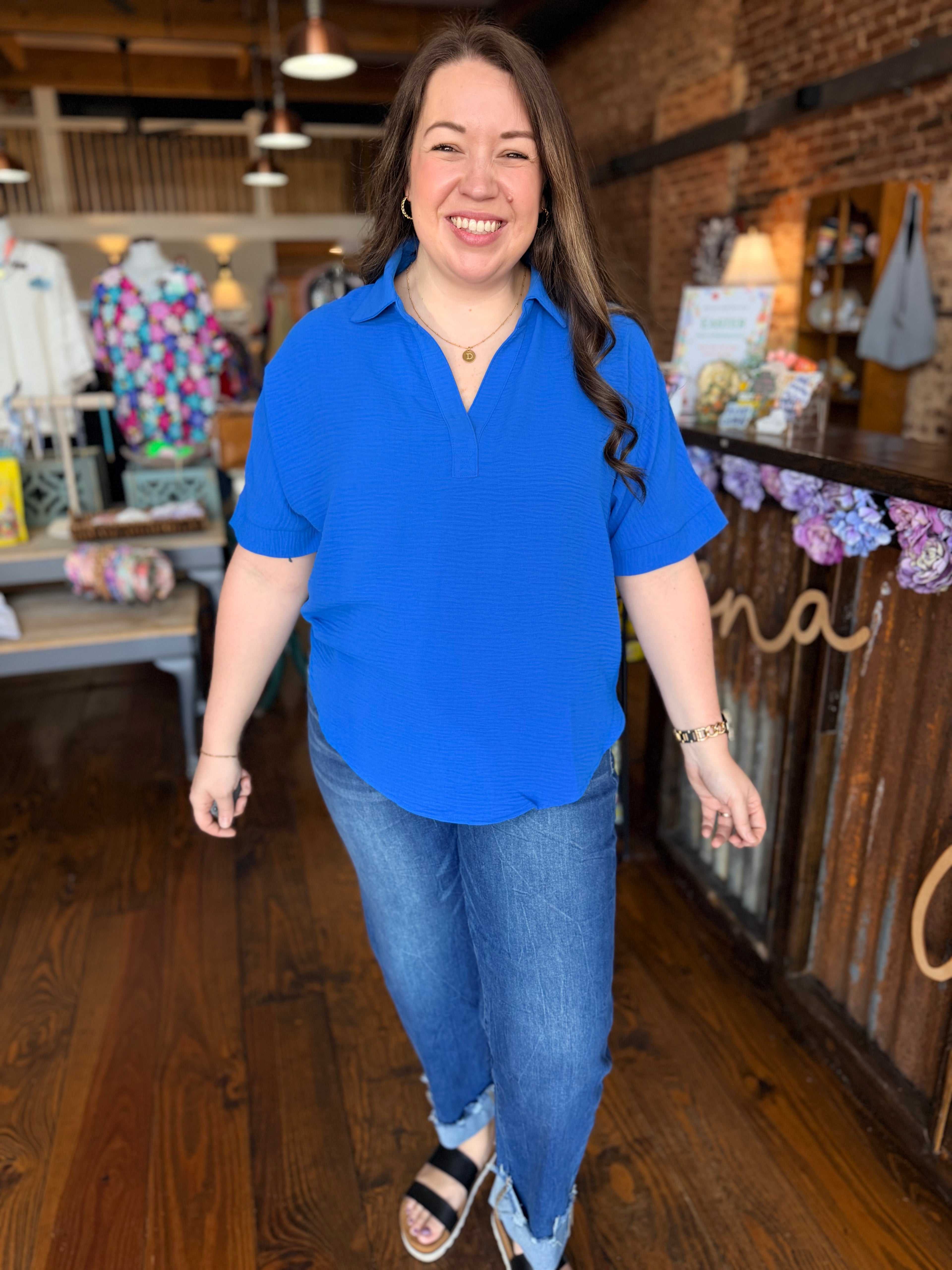 The Effortlessly Polished Blouse - Blue