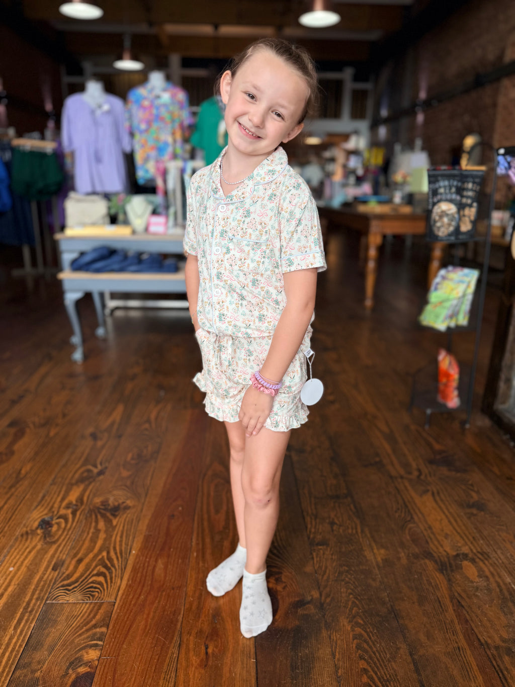 Heirloom Floral Bamboo Pajamas Set - Youth