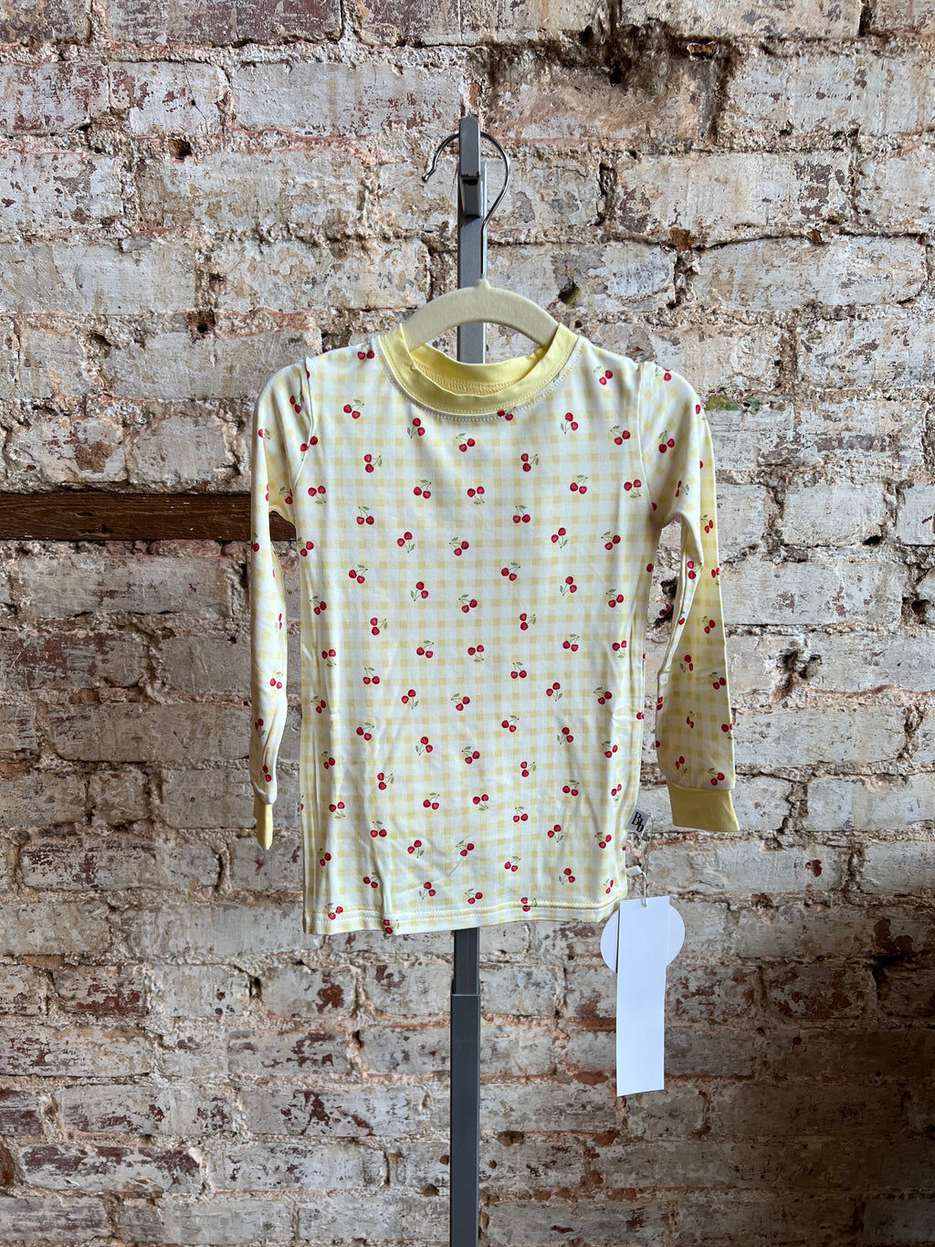 Gingham Cherries Bamboo Pajamas Set - Toddler