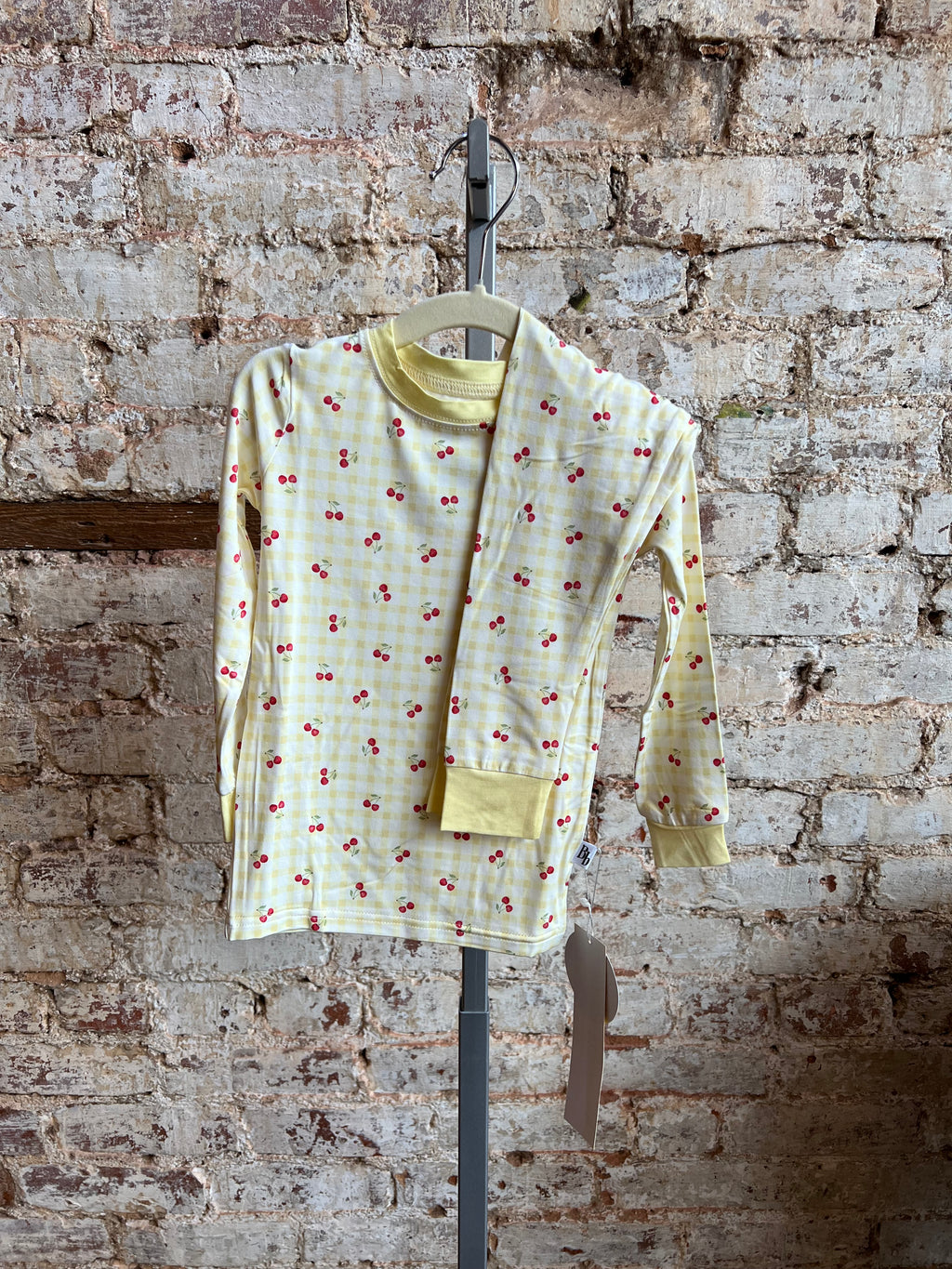 Gingham Cherries Bamboo Pajamas Set - Toddler